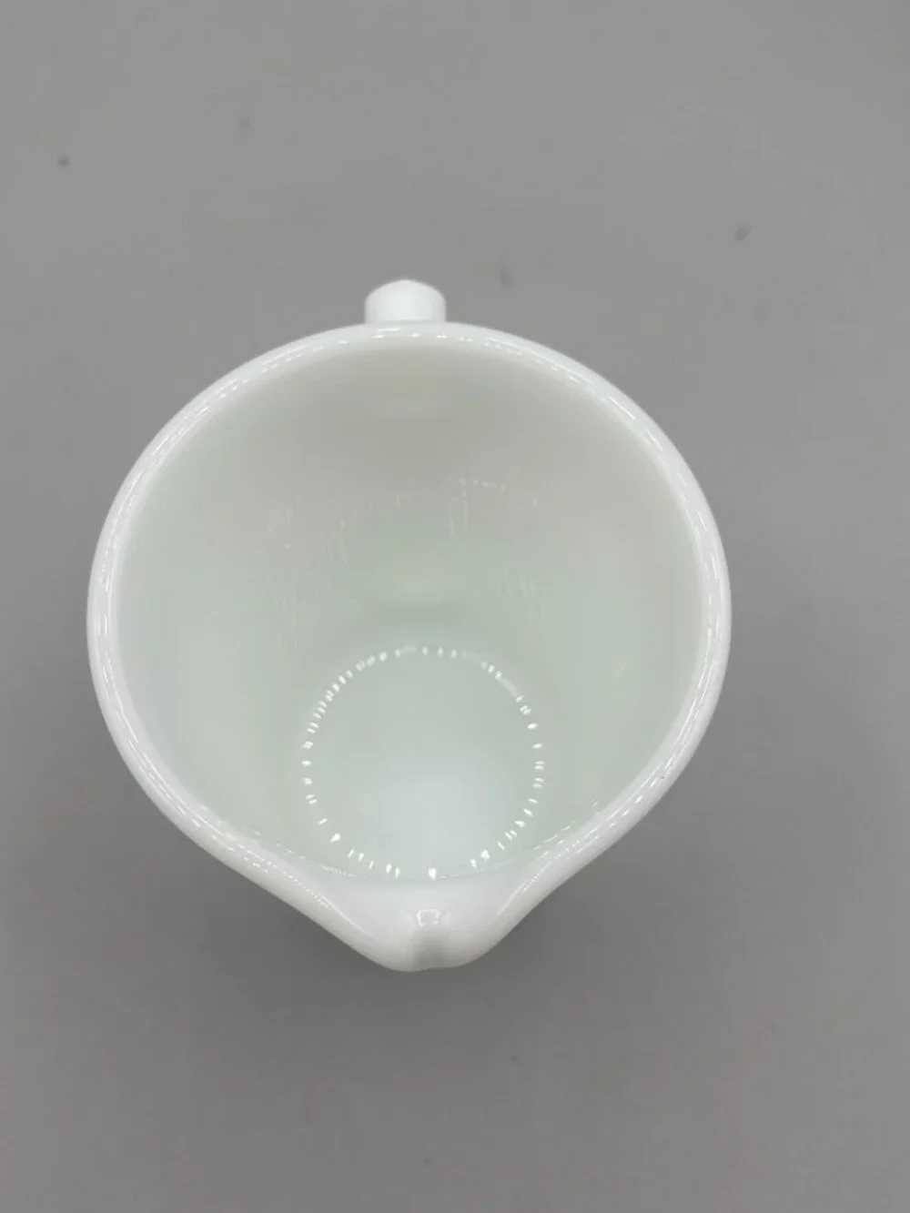 Vintage Pyrex Milk Glass Creamer No. 8709 D Handle White USA